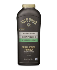 Front of Gold Bond Men's Essentials Body Powder - Refresh 360° scent bottle